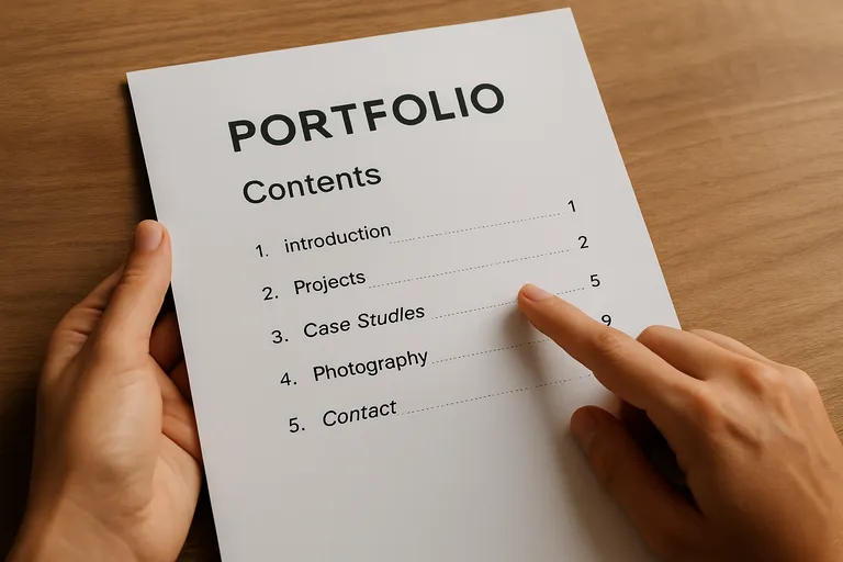 Wat is een inhoudsopgave voor je portfolio?